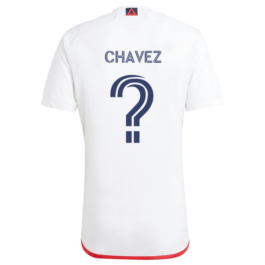 Børn Gabriel Chávez #0 Hvid Rød Udebane Spillertrøjer 2024/25 Trøje T-Shirt