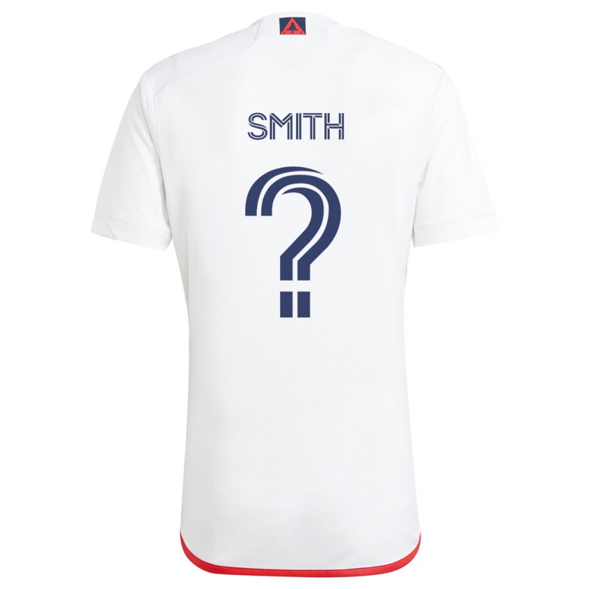 Børn Braedon Smith #0 Hvid Rød Udebane Spillertrøjer 2024/25 Trøje T-Shirt