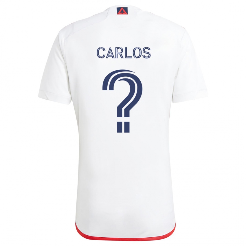 Børn Cristiano Carlos #0 Hvid Rød Udebane Spillertrøjer 2024/25 Trøje T-Shirt