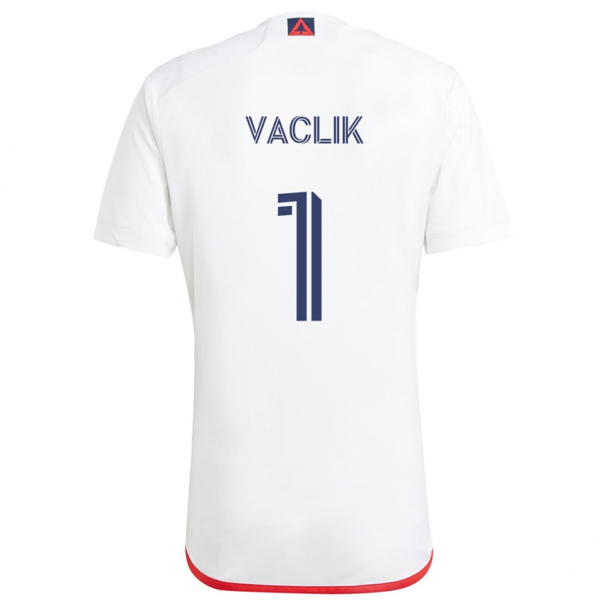 Børn Tomas Vaclik #1 Hvid Rød Udebane Spillertrøjer 2024/25 Trøje T-Shirt