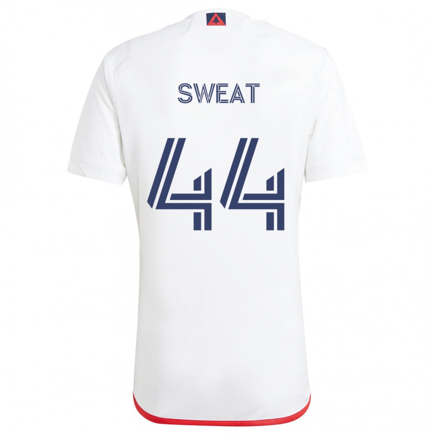 Børn Ben Sweat #44 Hvid Rød Udebane Spillertrøjer 2024/25 Trøje T-Shirt