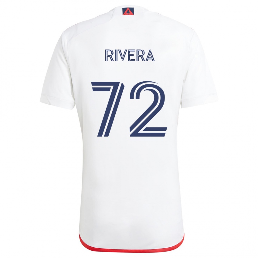 Børn Damián Rivera #72 Hvid Rød Udebane Spillertrøjer 2024/25 Trøje T-Shirt