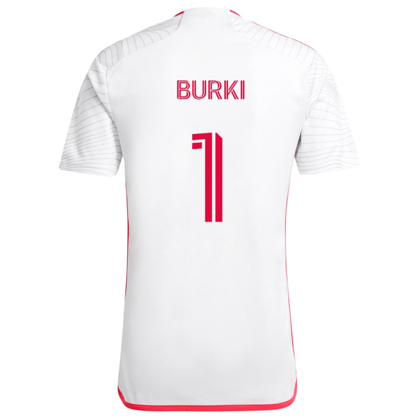 Børn Roman Bürki #1 Hvid Rød Udebane Spillertrøjer 2024/25 Trøje T-Shirt