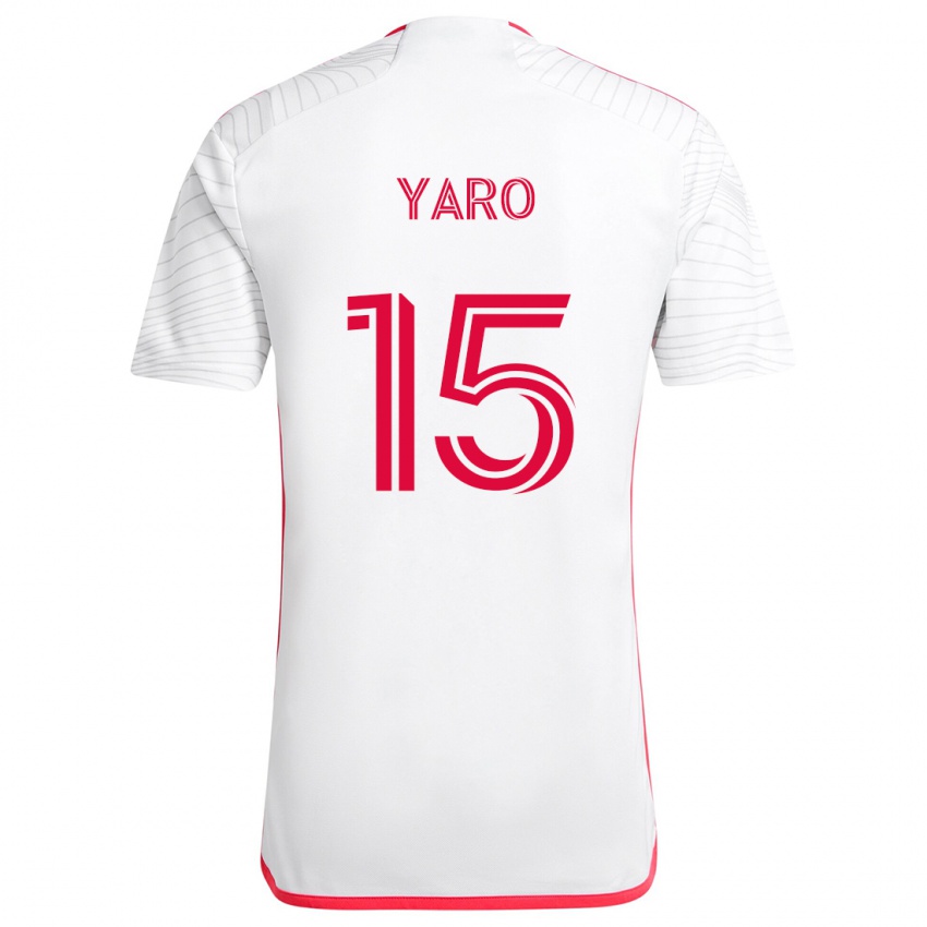 Børn Joshua Yaro #15 Hvid Rød Udebane Spillertrøjer 2024/25 Trøje T-Shirt