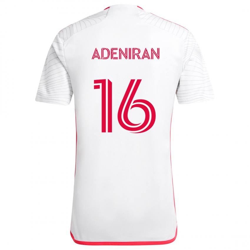 Børn Samuel Adeniran #16 Hvid Rød Udebane Spillertrøjer 2024/25 Trøje T-Shirt