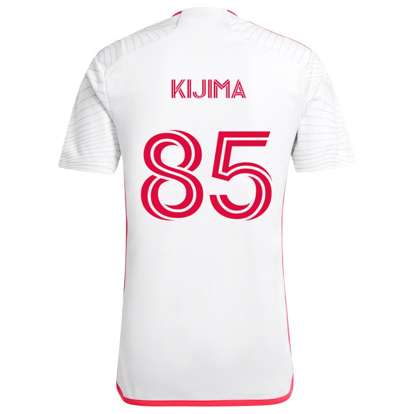 Børn Hosei Kijima #85 Hvid Rød Udebane Spillertrøjer 2024/25 Trøje T-Shirt