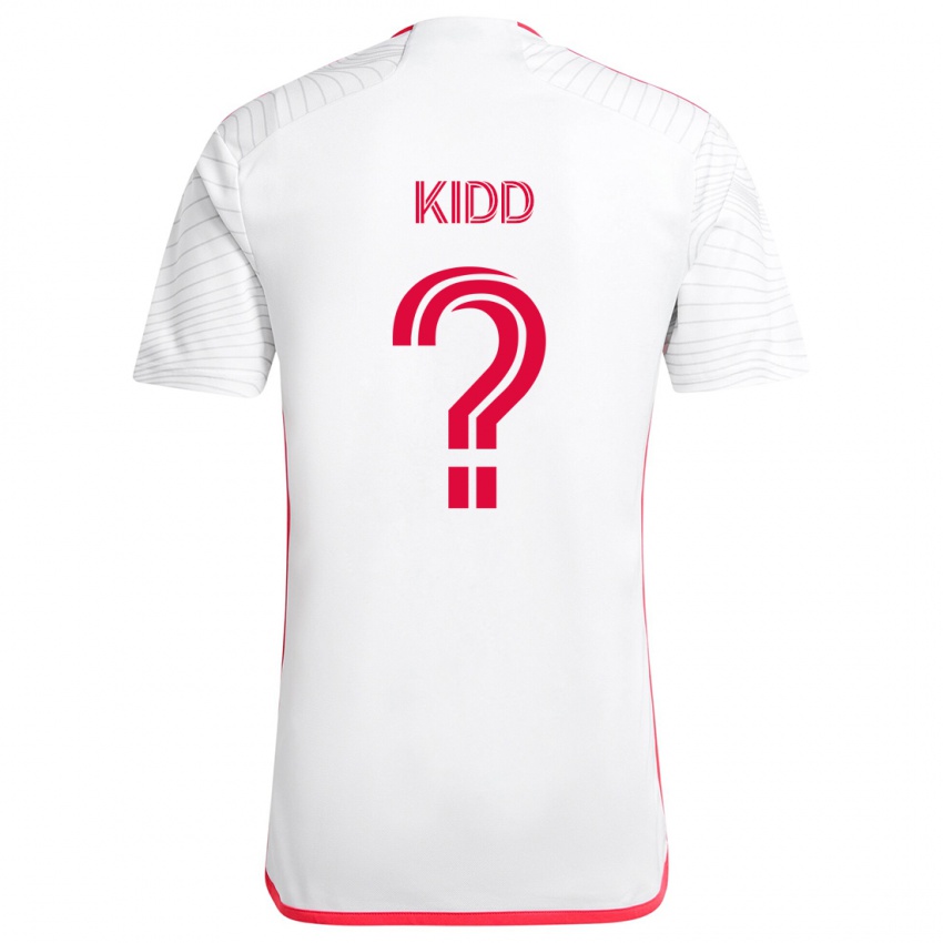 Børn Matteo Kidd #0 Hvid Rød Udebane Spillertrøjer 2024/25 Trøje T-Shirt