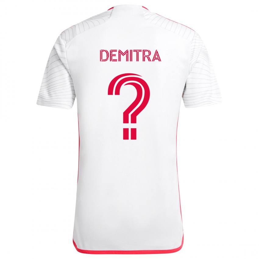 Børn Lucas Demitra #0 Hvid Rød Udebane Spillertrøjer 2024/25 Trøje T-Shirt