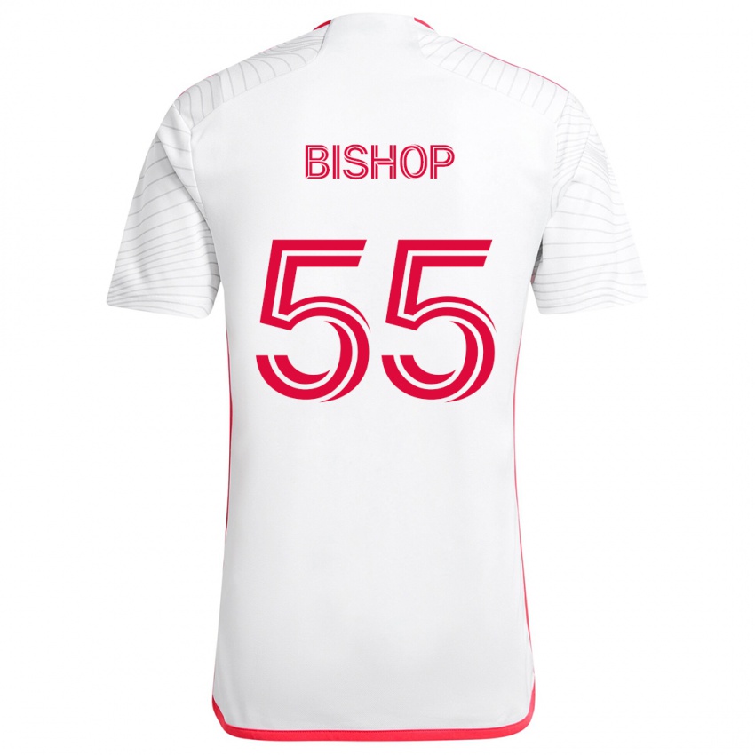 Børn Nick Bishop #55 Hvid Rød Udebane Spillertrøjer 2024/25 Trøje T-Shirt