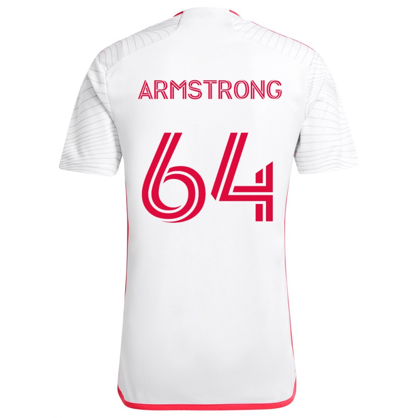 Børn Dida Armstrong #64 Hvid Rød Udebane Spillertrøjer 2024/25 Trøje T-Shirt