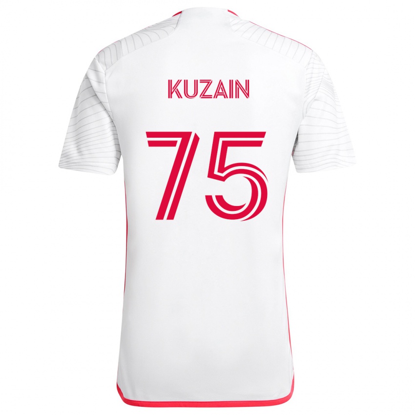 Børn Wan Kuzain #75 Hvid Rød Udebane Spillertrøjer 2024/25 Trøje T-Shirt