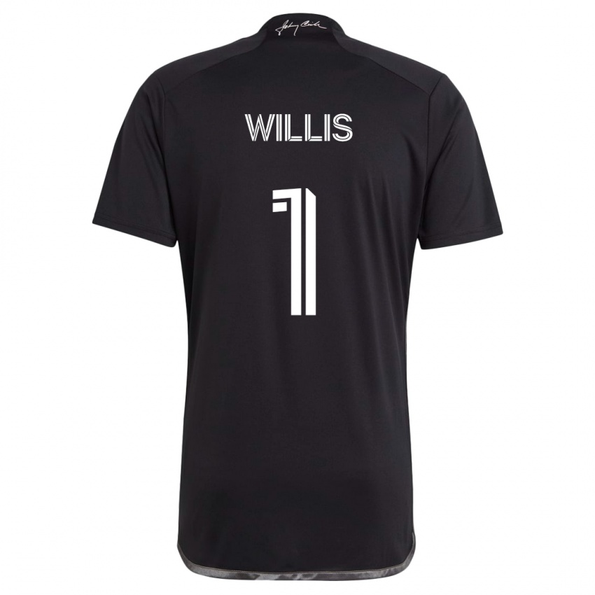 Børn Joe Willis #1 Sort Udebane Spillertrøjer 2024/25 Trøje T-Shirt