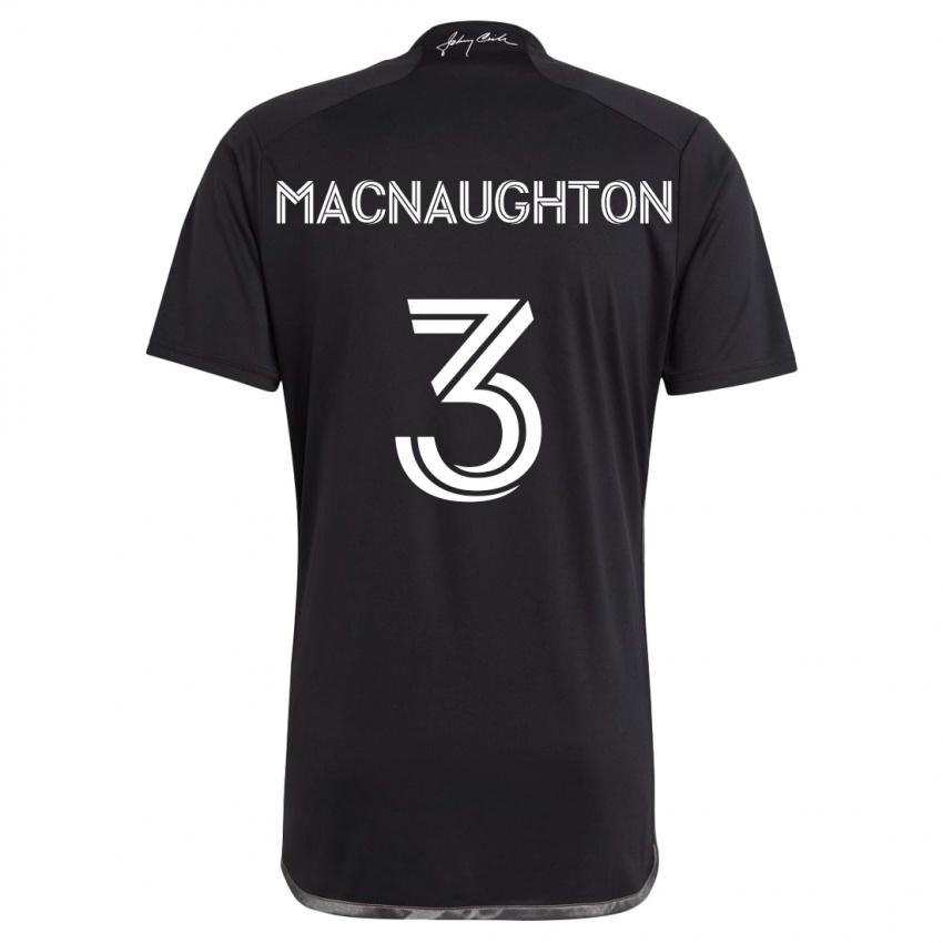 Børn Lukas Macnaughton #3 Sort Udebane Spillertrøjer 2024/25 Trøje T-Shirt