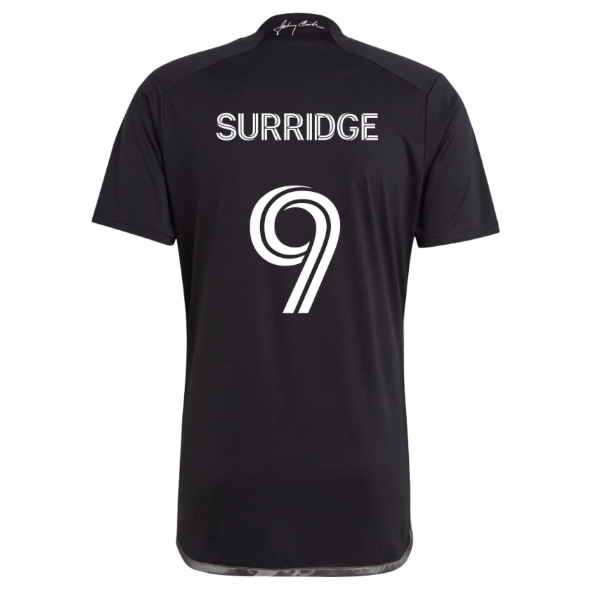 Børn Sam Surridge #9 Sort Udebane Spillertrøjer 2024/25 Trøje T-Shirt