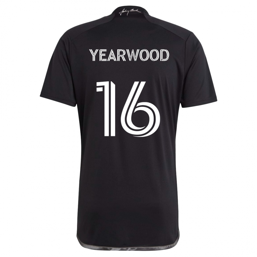 Børn Dru Yearwood #16 Sort Udebane Spillertrøjer 2024/25 Trøje T-Shirt