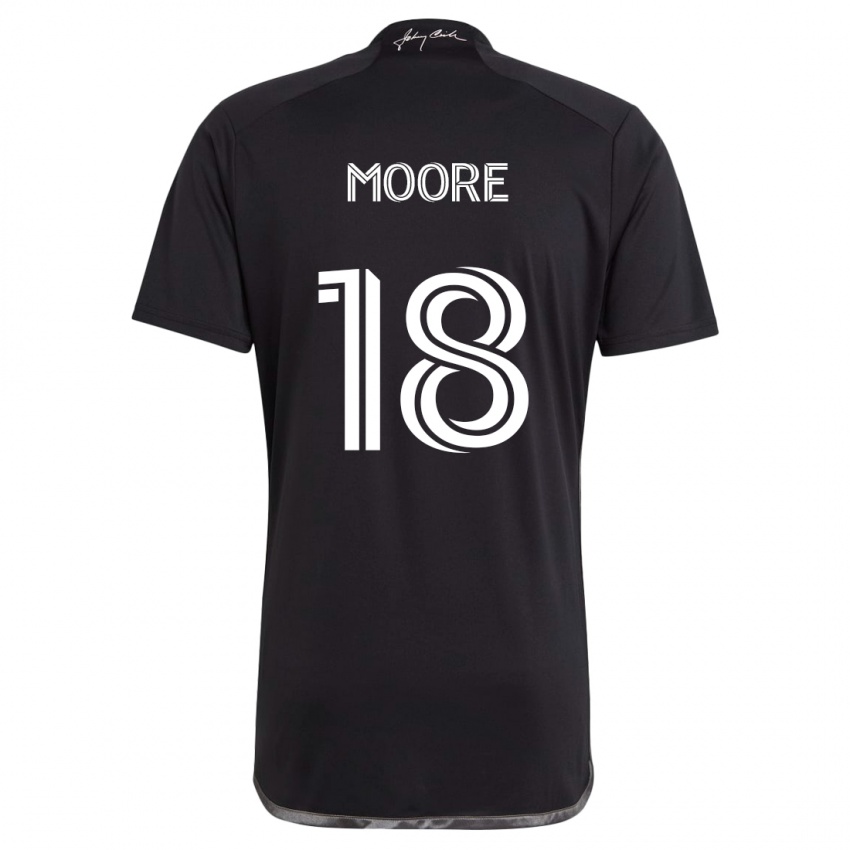 Børn Shaq Moore #18 Sort Udebane Spillertrøjer 2024/25 Trøje T-Shirt