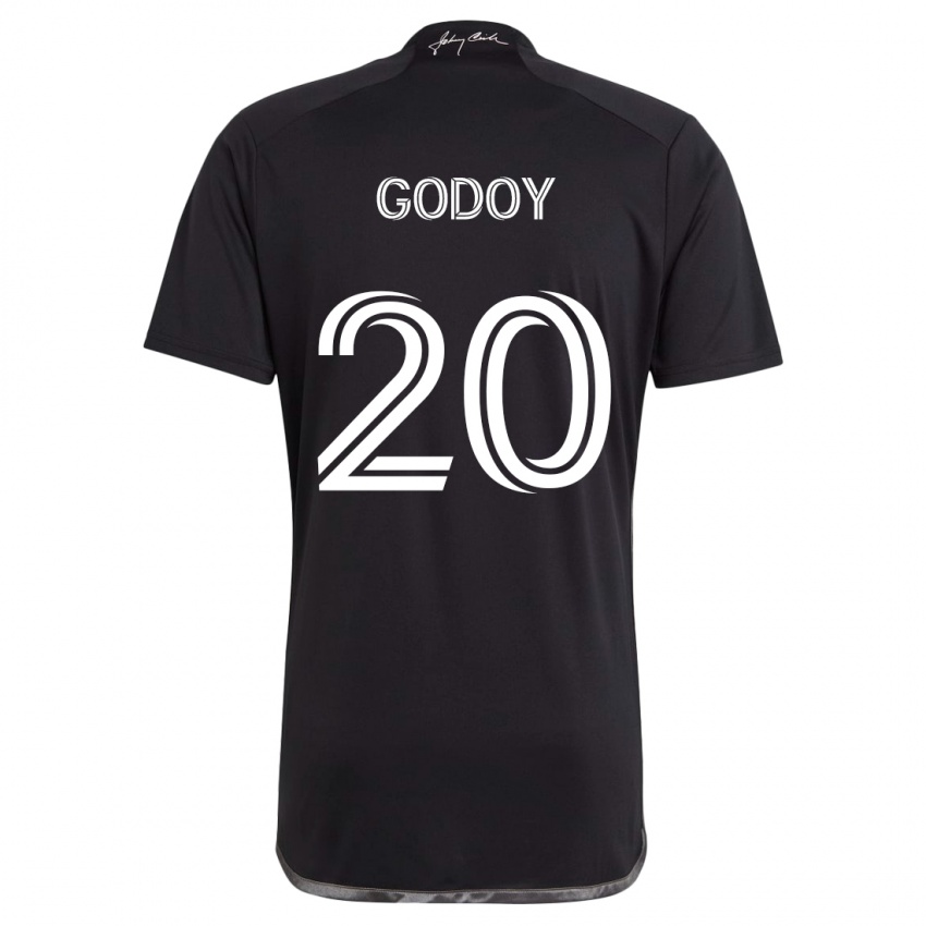 Børn Aníbal Godoy #20 Sort Udebane Spillertrøjer 2024/25 Trøje T-Shirt