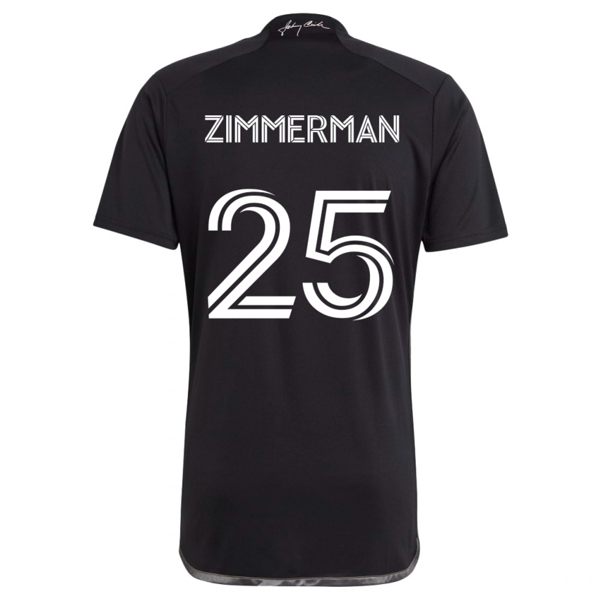 Børn Walker Zimmerman #25 Sort Udebane Spillertrøjer 2024/25 Trøje T-Shirt