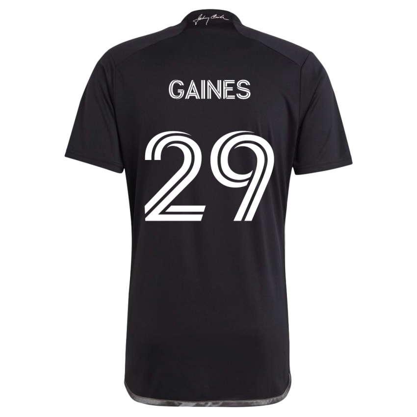 Børn Julian Gaines #29 Sort Udebane Spillertrøjer 2024/25 Trøje T-Shirt