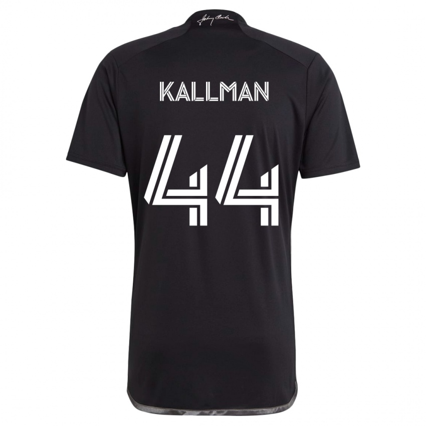 Børn Brent Kallman #44 Sort Udebane Spillertrøjer 2024/25 Trøje T-Shirt