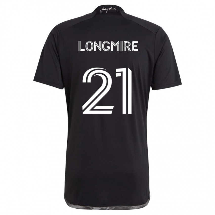 Børn Ahmed Longmire #21 Sort Udebane Spillertrøjer 2024/25 Trøje T-Shirt