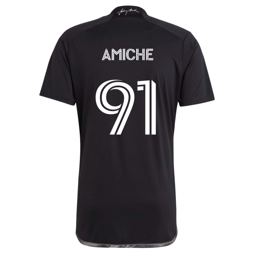 Børn Kemy Amiche #91 Sort Udebane Spillertrøjer 2024/25 Trøje T-Shirt