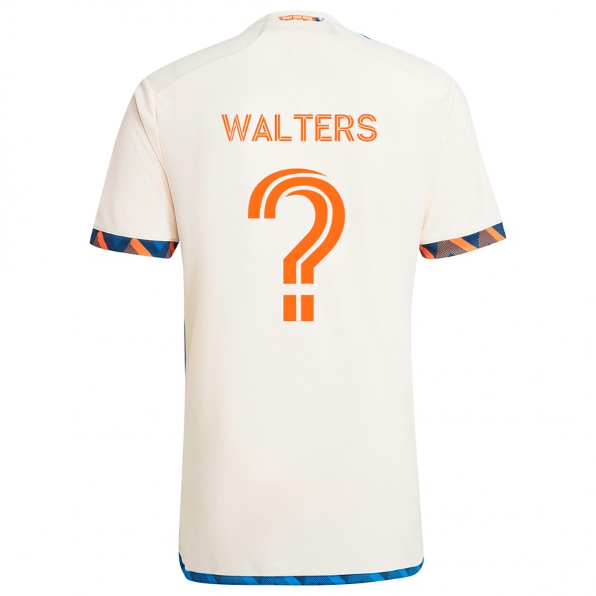 Børn Paul Walters #0 Hvid Orange Udebane Spillertrøjer 2024/25 Trøje T-Shirt