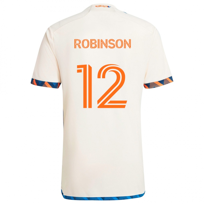 Børn Miles Robinson #12 Hvid Orange Udebane Spillertrøjer 2024/25 Trøje T-Shirt