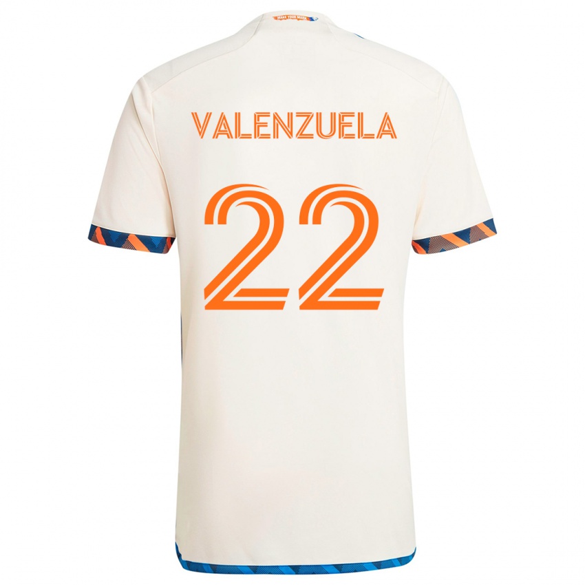 Børn Gerardo Valenzuela #22 Hvid Orange Udebane Spillertrøjer 2024/25 Trøje T-Shirt