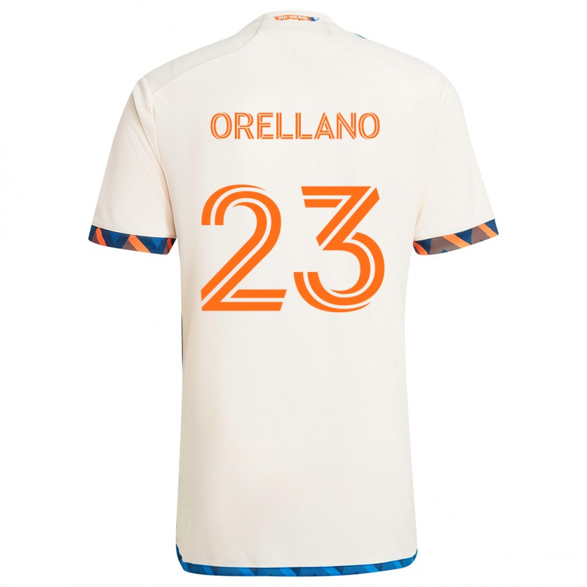 Børn Luca Orellano #23 Hvid Orange Udebane Spillertrøjer 2024/25 Trøje T-Shirt