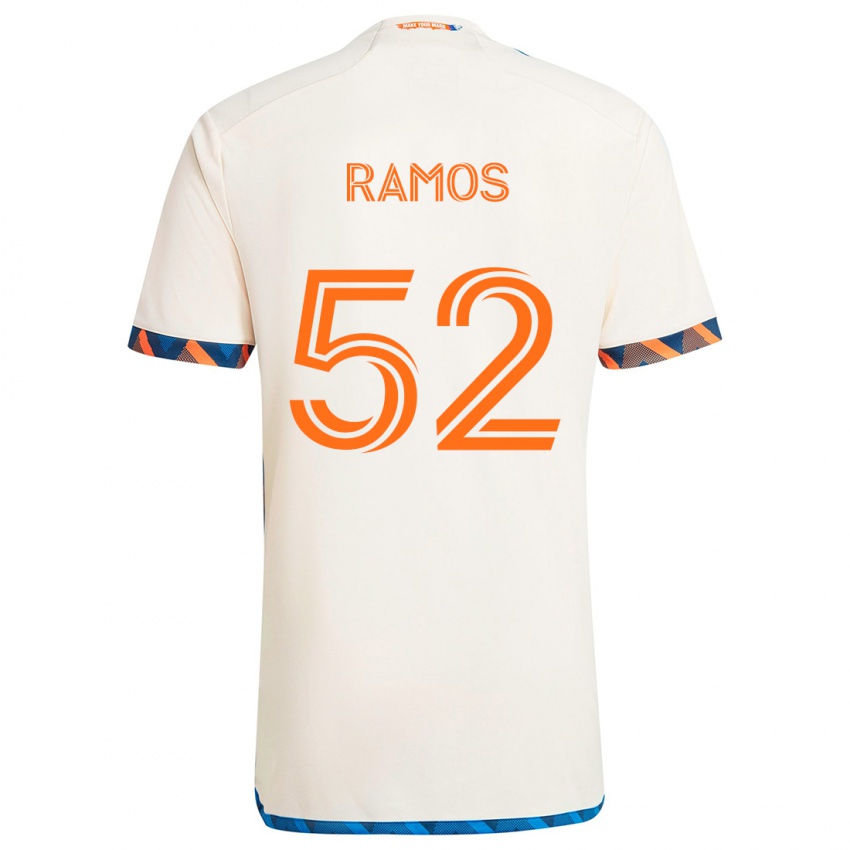 Børn Yair Ramos #52 Hvid Orange Udebane Spillertrøjer 2024/25 Trøje T-Shirt