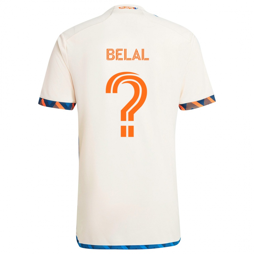 Børn Ryan Belal #0 Hvid Orange Udebane Spillertrøjer 2024/25 Trøje T-Shirt