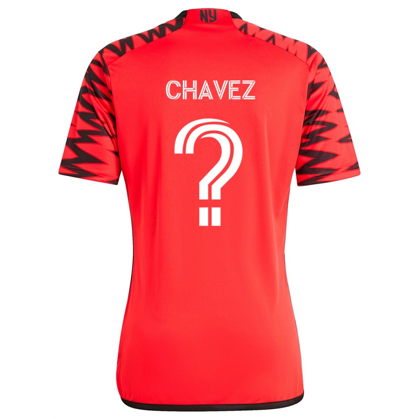 Børn Sebasthian Chavez #0 Rød Sort Hvid Udebane Spillertrøjer 2024/25 Trøje T-Shirt