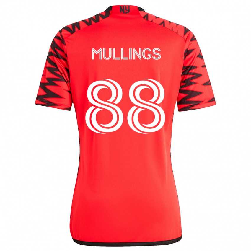 Børn O'vonte Mullings #88 Rød Sort Hvid Udebane Spillertrøjer 2024/25 Trøje T-Shirt