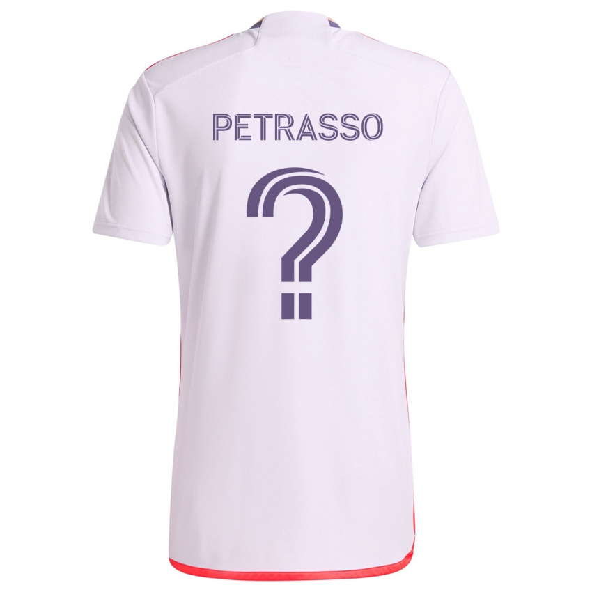 Børn Luca Petrasso #0 Hvid Rød Lilla Udebane Spillertrøjer 2024/25 Trøje T-Shirt