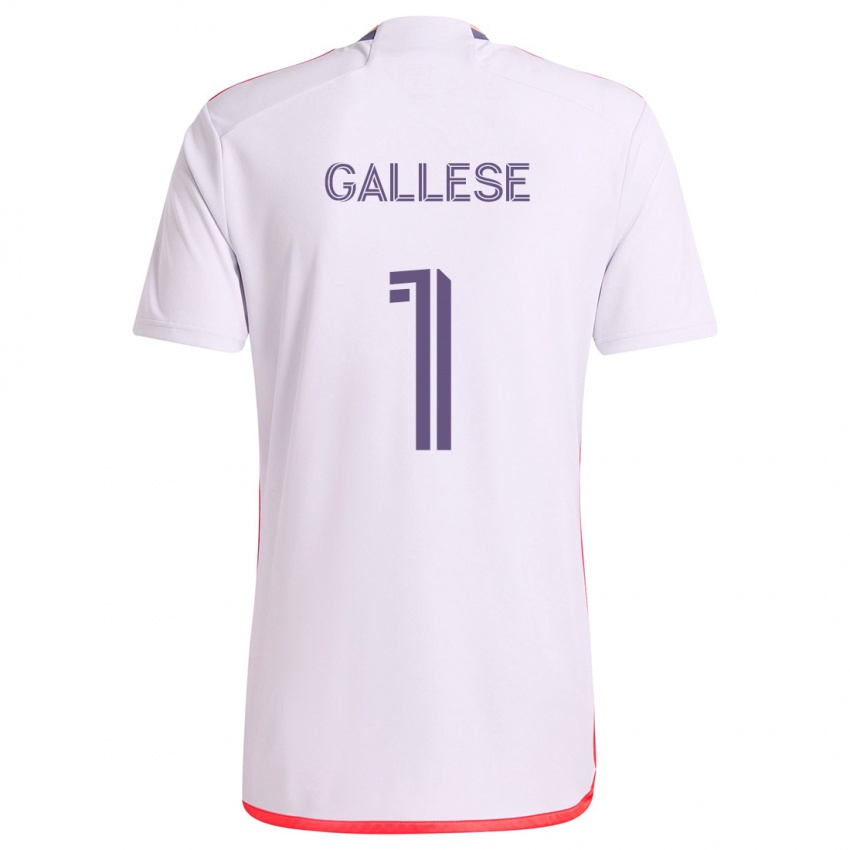 Børn Pedro Gallese #1 Hvid Rød Lilla Udebane Spillertrøjer 2024/25 Trøje T-Shirt