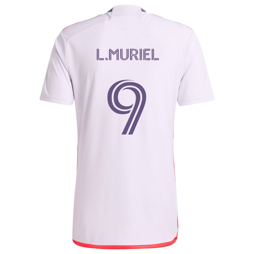 Børn Luis Muriel #9 Hvid Rød Lilla Udebane Spillertrøjer 2024/25 Trøje T-Shirt