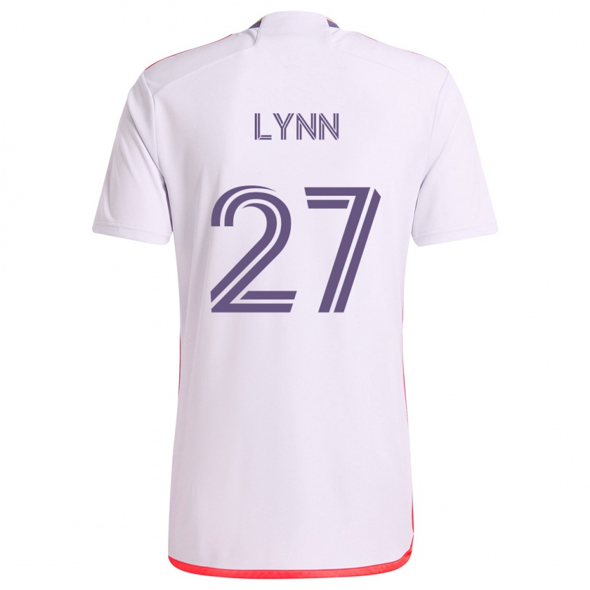 Børn Jack Lynn #27 Hvid Rød Lilla Udebane Spillertrøjer 2024/25 Trøje T-Shirt