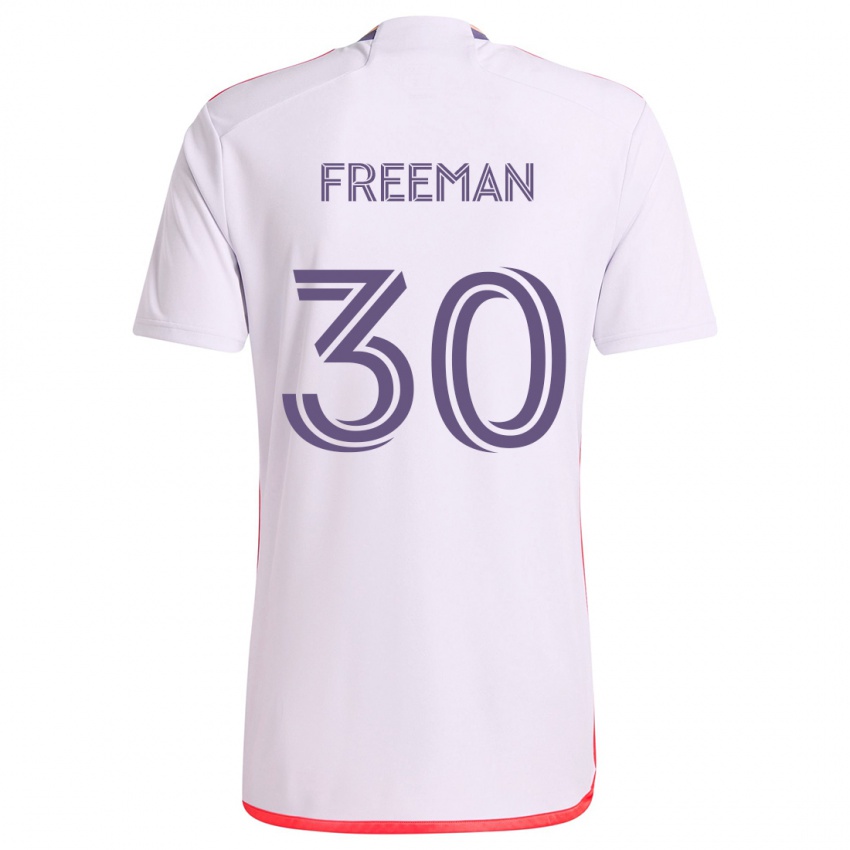 Børn Alex Freeman #30 Hvid Rød Lilla Udebane Spillertrøjer 2024/25 Trøje T-Shirt