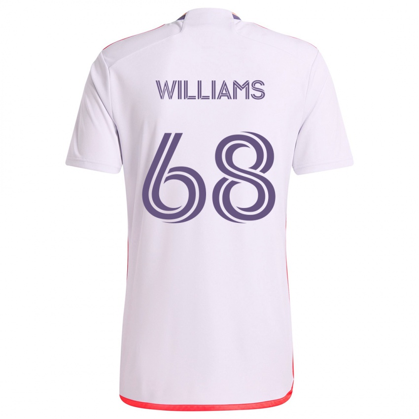 Børn Thomas Williams #68 Hvid Rød Lilla Udebane Spillertrøjer 2024/25 Trøje T-Shirt