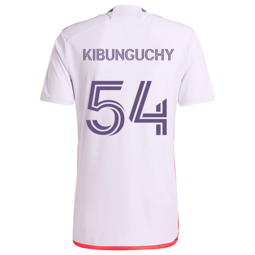 Børn Nabi Kibunguchy #54 Hvid Rød Lilla Udebane Spillertrøjer 2024/25 Trøje T-Shirt