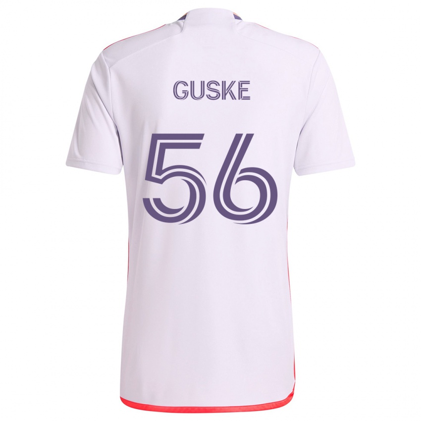 Børn Colin Guske #56 Hvid Rød Lilla Udebane Spillertrøjer 2024/25 Trøje T-Shirt