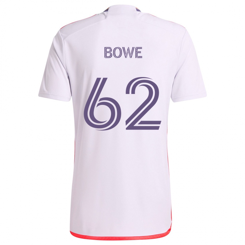 Børn Thomas Bowe #62 Hvid Rød Lilla Udebane Spillertrøjer 2024/25 Trøje T-Shirt