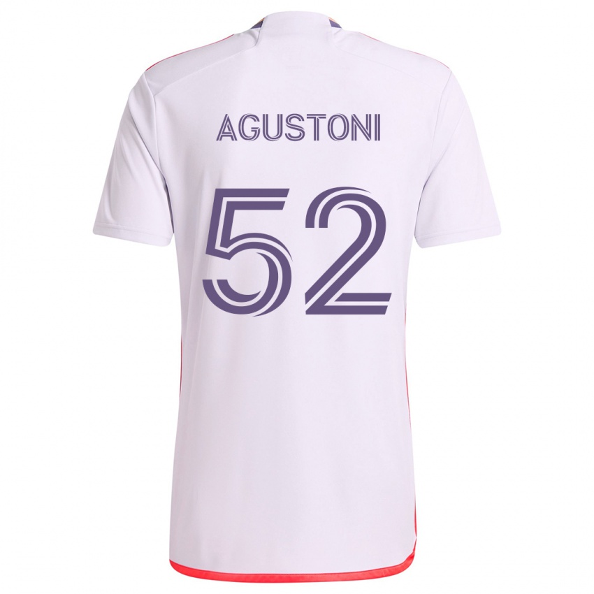 Børn Gonzalo Agustoni #52 Hvid Rød Lilla Udebane Spillertrøjer 2024/25 Trøje T-Shirt