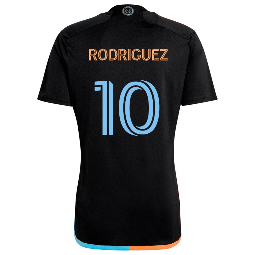 Børn Santiago Rodríguez #10 Sort Orange Blå Udebane Spillertrøjer 2024/25 Trøje T-Shirt