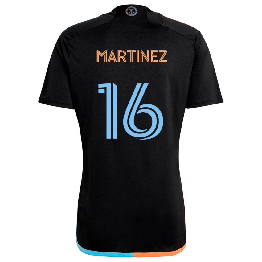 Børn Alonso Martínez #16 Sort Orange Blå Udebane Spillertrøjer 2024/25 Trøje T-Shirt