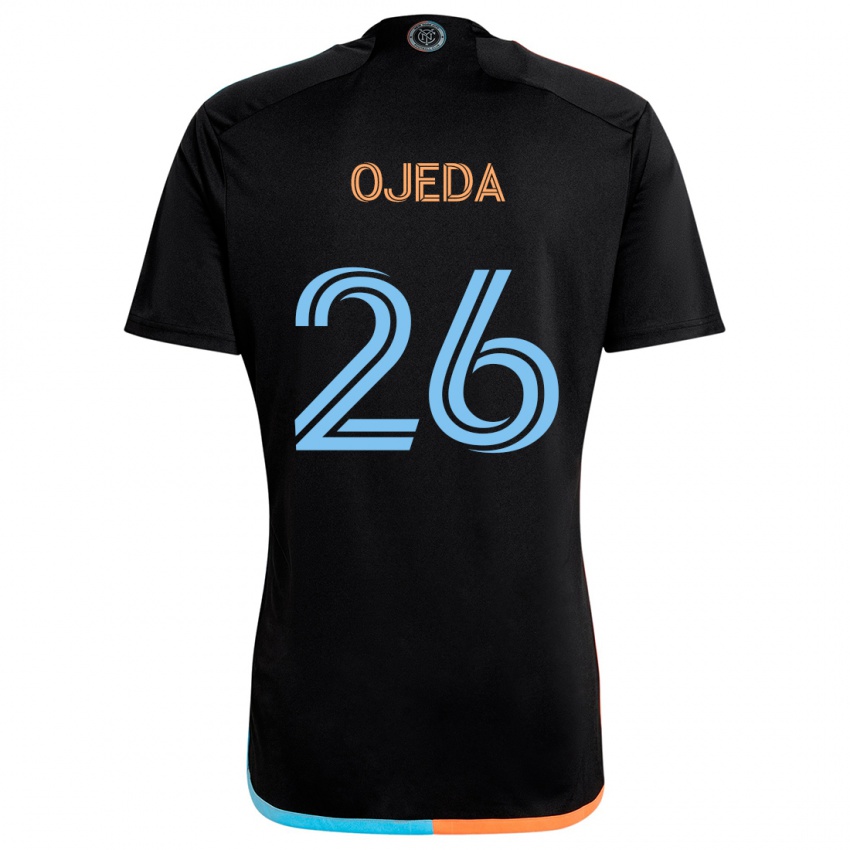 Børn Agustín Ojeda #26 Sort Orange Blå Udebane Spillertrøjer 2024/25 Trøje T-Shirt