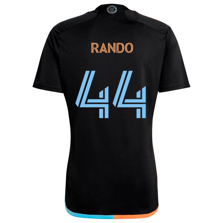 Børn Alex Rando #44 Sort Orange Blå Udebane Spillertrøjer 2024/25 Trøje T-Shirt