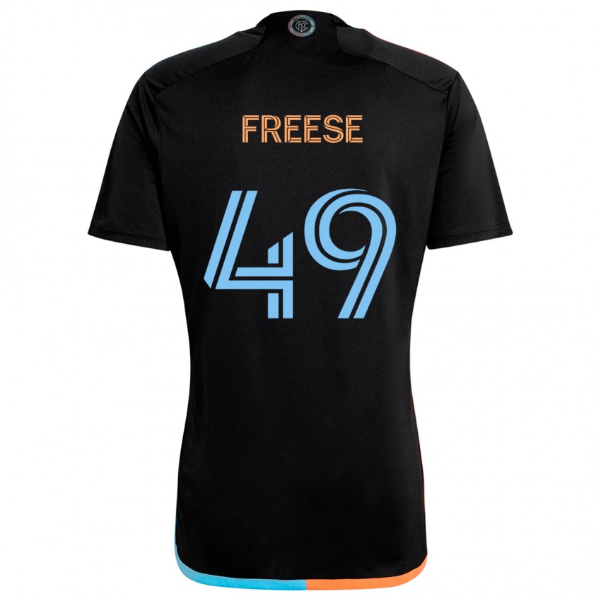 Børn Matt Freese #49 Sort Orange Blå Udebane Spillertrøjer 2024/25 Trøje T-Shirt