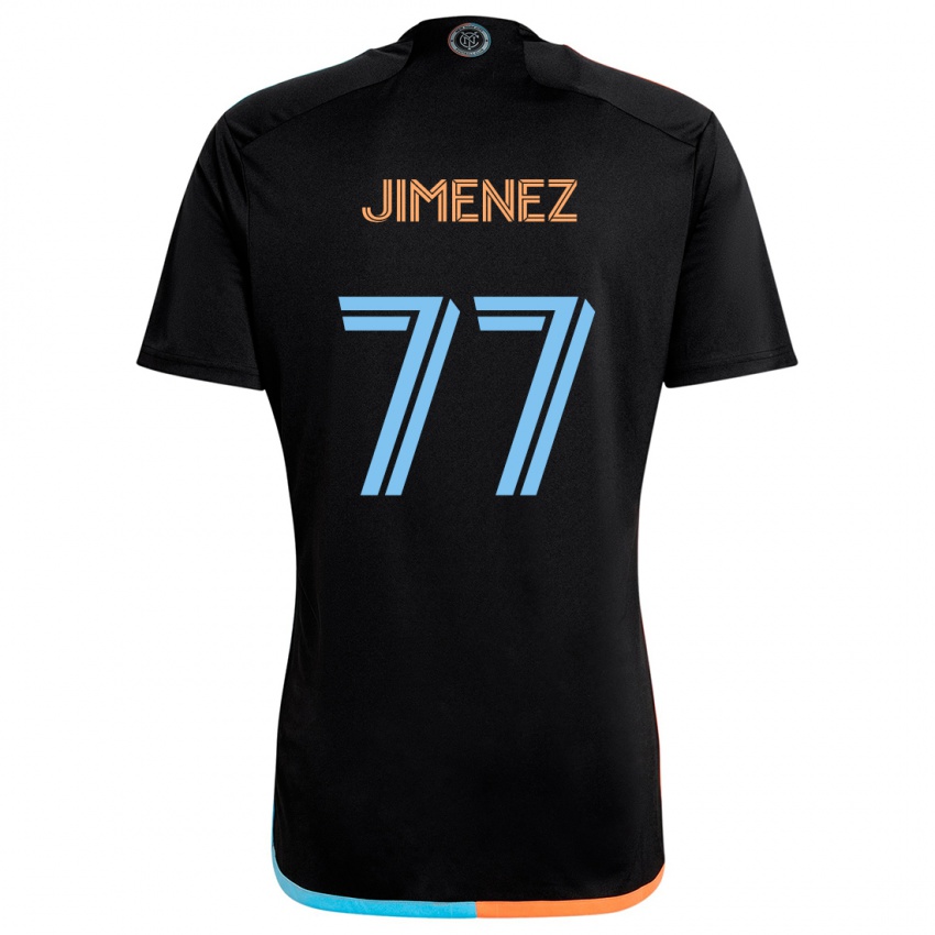 Børn Jonathan Jiménez #77 Sort Orange Blå Udebane Spillertrøjer 2024/25 Trøje T-Shirt